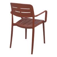 Cadeira Tramontina Amélia Em Polipropileno Terracota Com Braços - 7