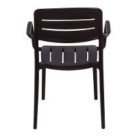 Cadeira Tramontina Amélia Em Polipropileno Marrom Com Braços - 3