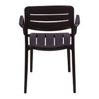 Cadeira Tramontina Amélia Em Polipropileno Marrom Com Braços - 7