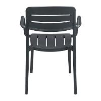 Cadeira Tramontina Amélia Em Polipropileno Grafite Com Braços - 5