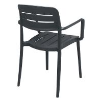 Cadeira Tramontina Amélia Em Polipropileno Grafite Com Braços - 6