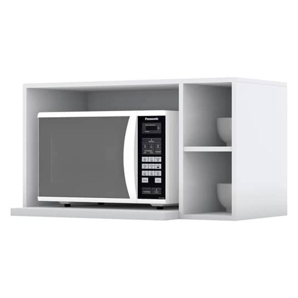 Armario Aereo Para Microondas Mdf 80 Cm Americana C557 Branco Henn - 1