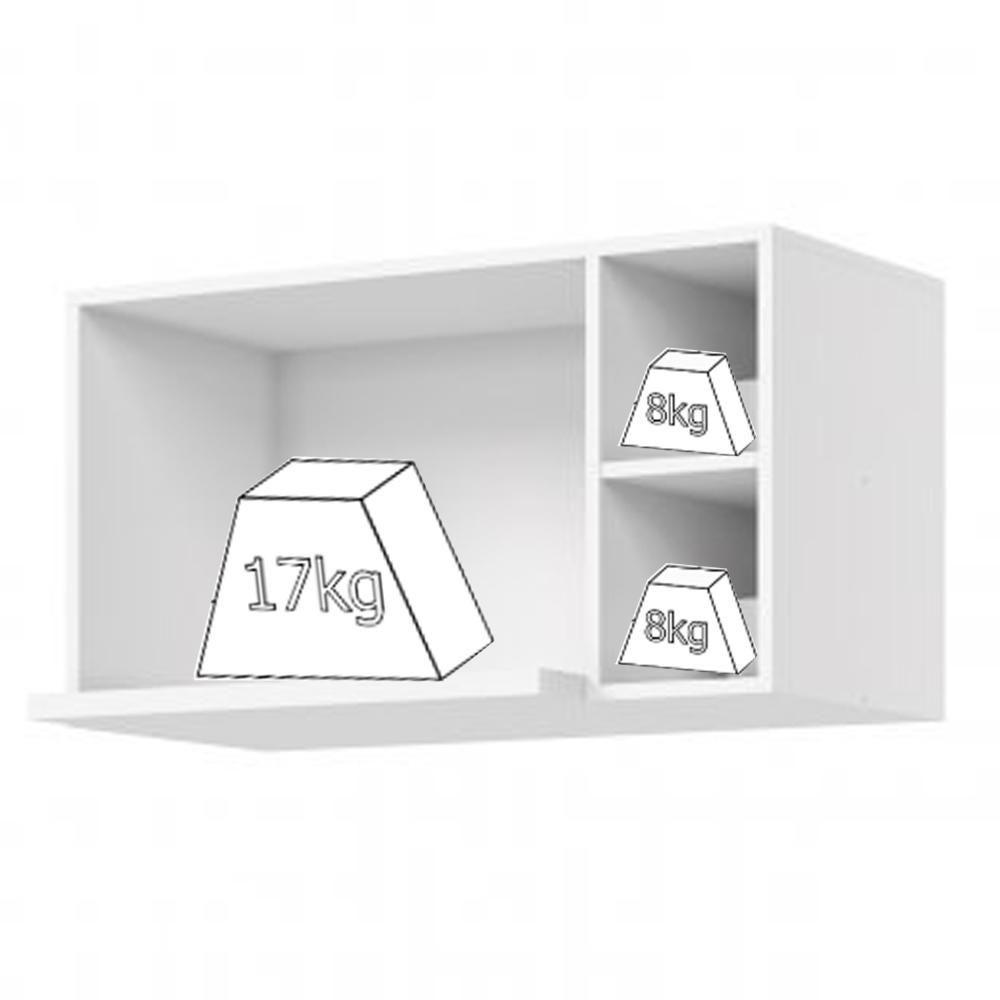 Armario Aereo Para Microondas Mdf 80 Cm Americana C557 Branco Henn - 5