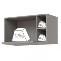 Armario Aereo Para Microondas Mdf 80 Cm Americana C557 Cinza Henn - 5