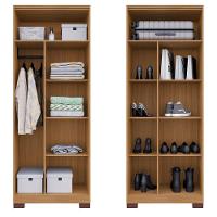 Armario Multiuso 2 Portas Versa 11686 71 Cm Carvalho Am Off White Incp - 3