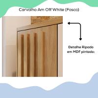 Armario Multiuso 2 Portas Versa 11686 71 Cm Carvalho Am Off White Incp