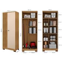 Armario Multiuso 2 Portas Versa 11686 71 Cm Carvalho Am Off White Incp - 6