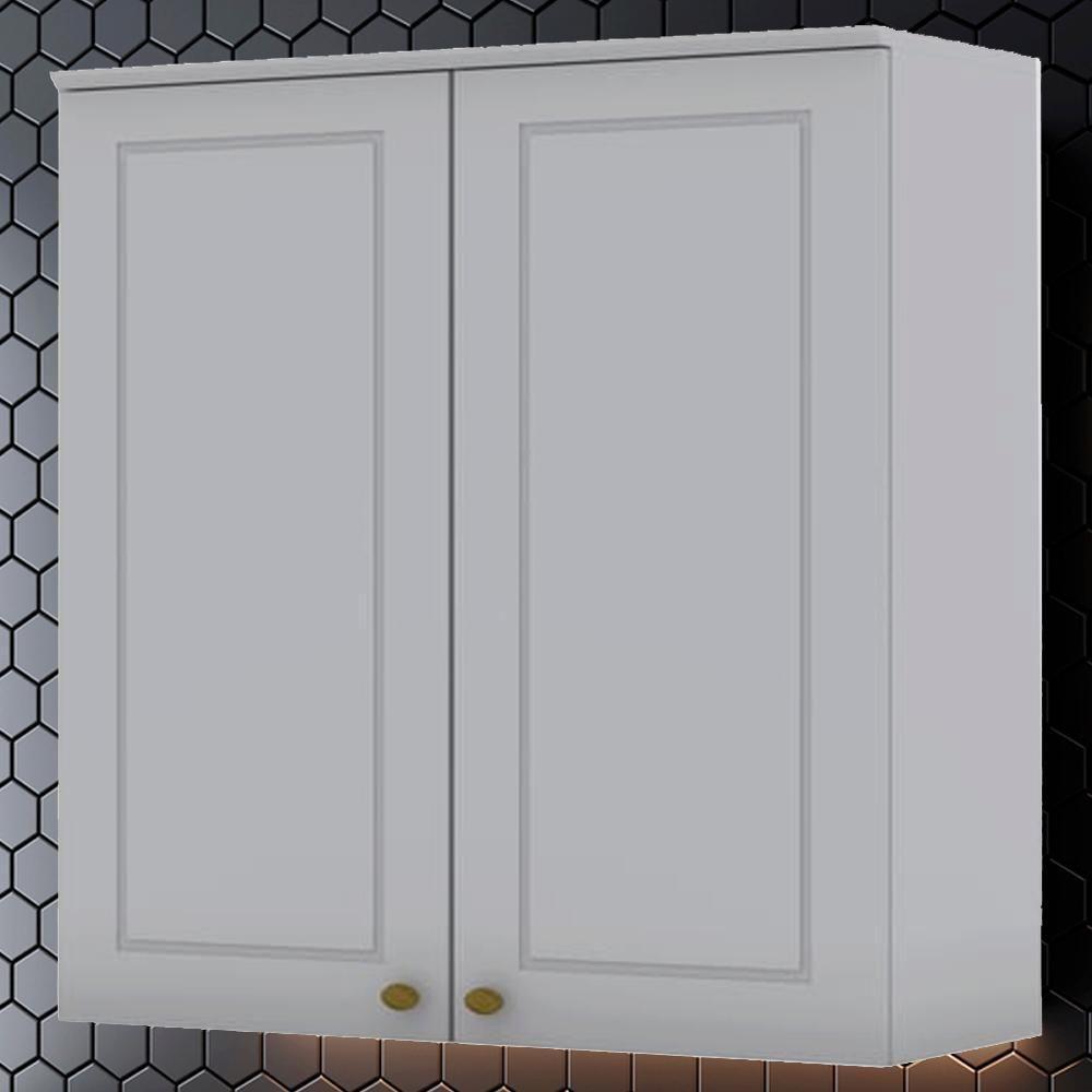 Armario Aereo 2 Portas Mdf 80 Cm Americana C356 Cinza Henn - 2