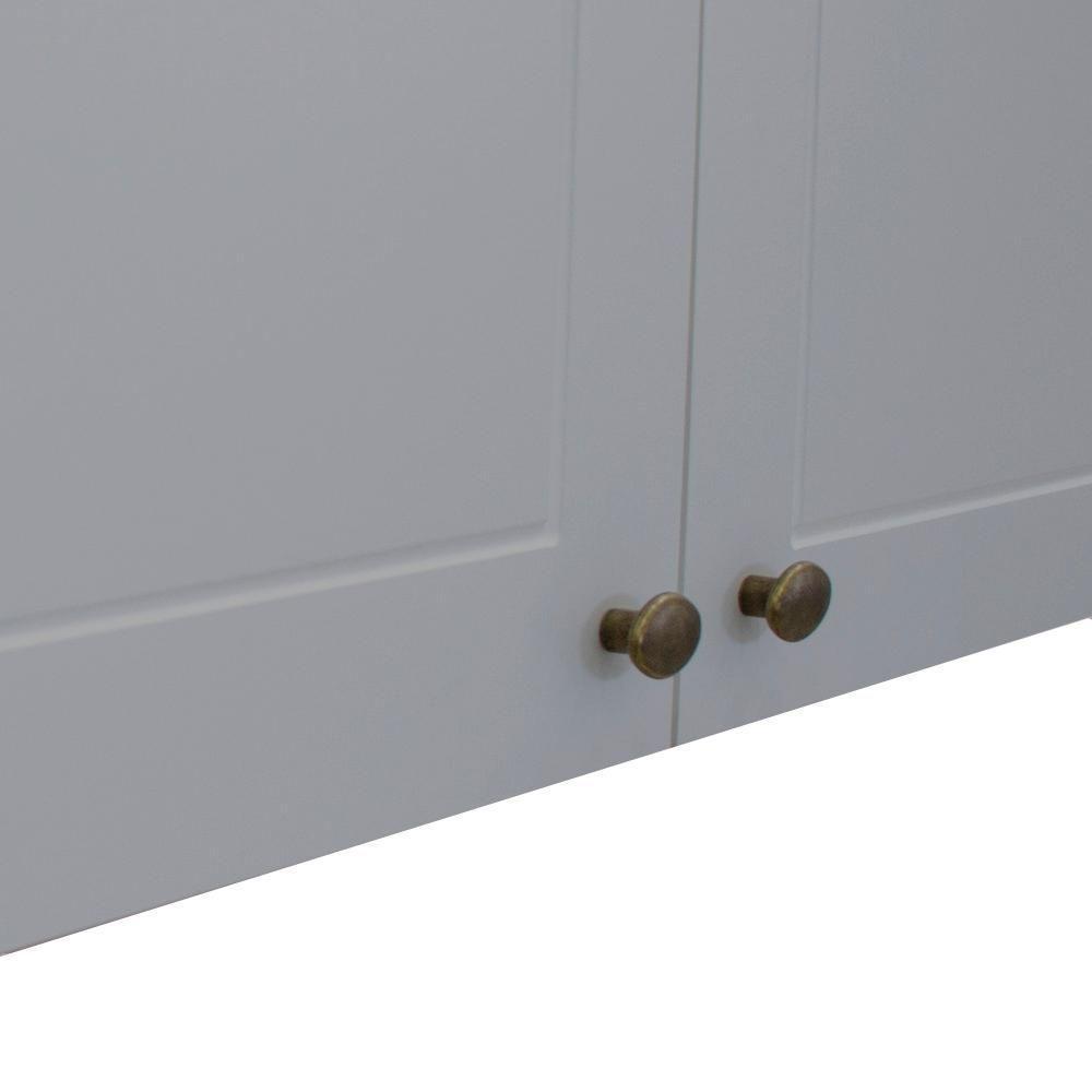 Armario Aereo 2 Portas Mdf 80 Cm Americana C356 Cinza Henn - 6