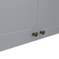 Armario Aereo 2 Portas Mdf 80 Cm Americana C356 Cinza Henn - 6