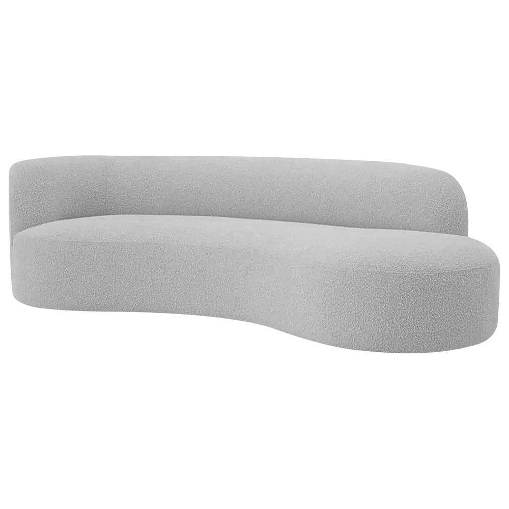 Divã Recamier Orgânico Tokyo 200cm Lado Direito Linho Cinza Claro - 7