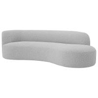 Divã Recamier Orgânico Tokyo 200cm Lado Direito Linho Cinza Claro - 7