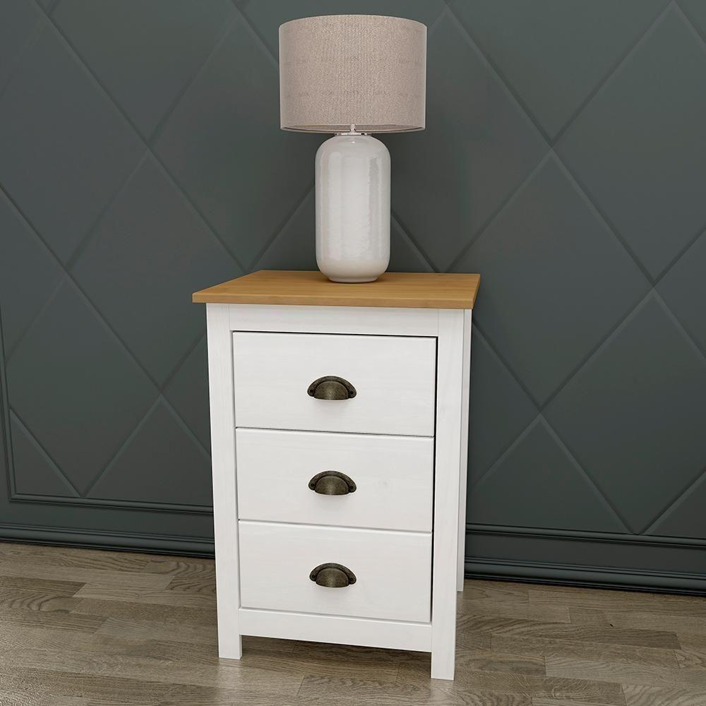 Comoda 8 Gavetas 02 Mesas De Cabeceira 3 Gavetas Madeira Maciça Branco Freijo Milani Store - 7