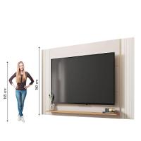 Painel Para Tv Até 65 Polegadas 1,80m Com Impressão 3D Intense Caemmun Madeir/off - 5