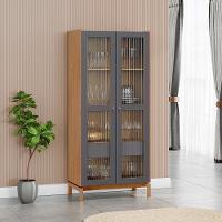 Cristaleira 2 Portas 1 Gaveta Vidro Balcao Buffet 4 Portas Tauari Concret Milani Store - 8