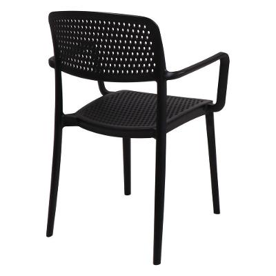 Cadeira Tramontina Serena Em Polipropileno Preto Com Braços