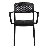 Cadeira Tramontina Serena Em Polipropileno Preto Com Braços - 2