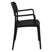 Cadeira Tramontina Serena Em Polipropileno Preto Com Braços - 7