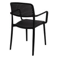 Cadeira Tramontina Serena Em Polipropileno Preto Com Braços - 8