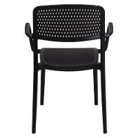 Cadeira Tramontina Serena Em Polipropileno Preto Com Braços - 9