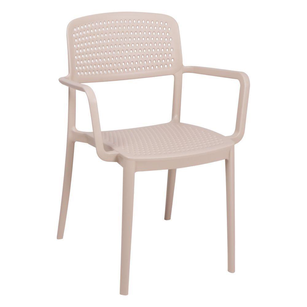 Cadeira Tramontina Serena Em Polipropileno Areia Com Braços - 5