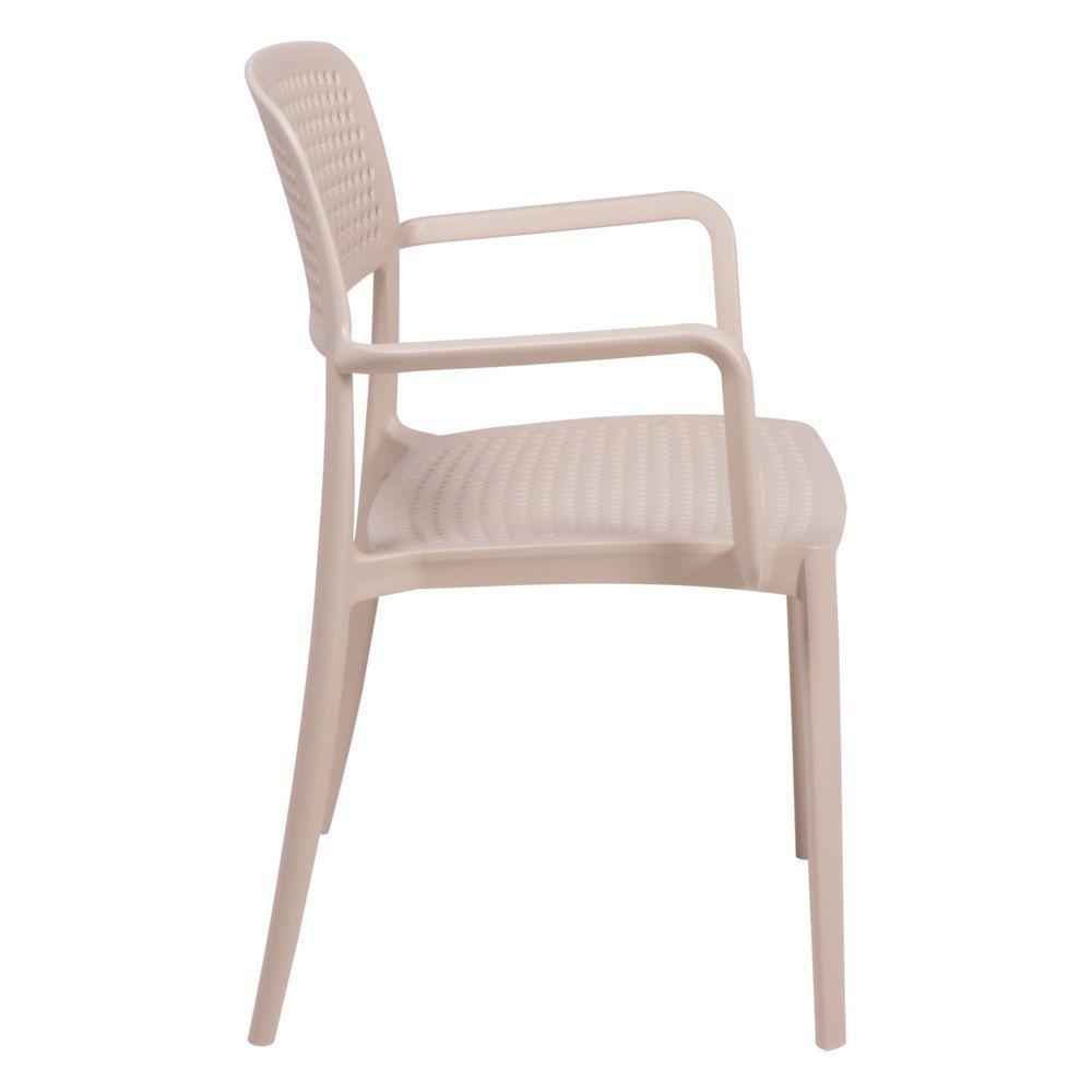 Cadeira Tramontina Serena Em Polipropileno Areia Com Braços - 7