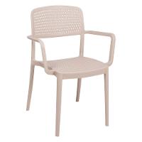 Cadeira Tramontina Serena Em Polipropileno Areia Com Braços - 2