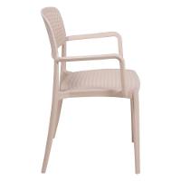 Cadeira Tramontina Serena Em Polipropileno Areia Com Braços - 3