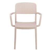 Cadeira Tramontina Serena Em Polipropileno Areia Com Braços