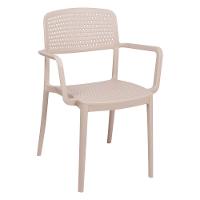 Cadeira Tramontina Serena Em Polipropileno Areia Com Braços - 5