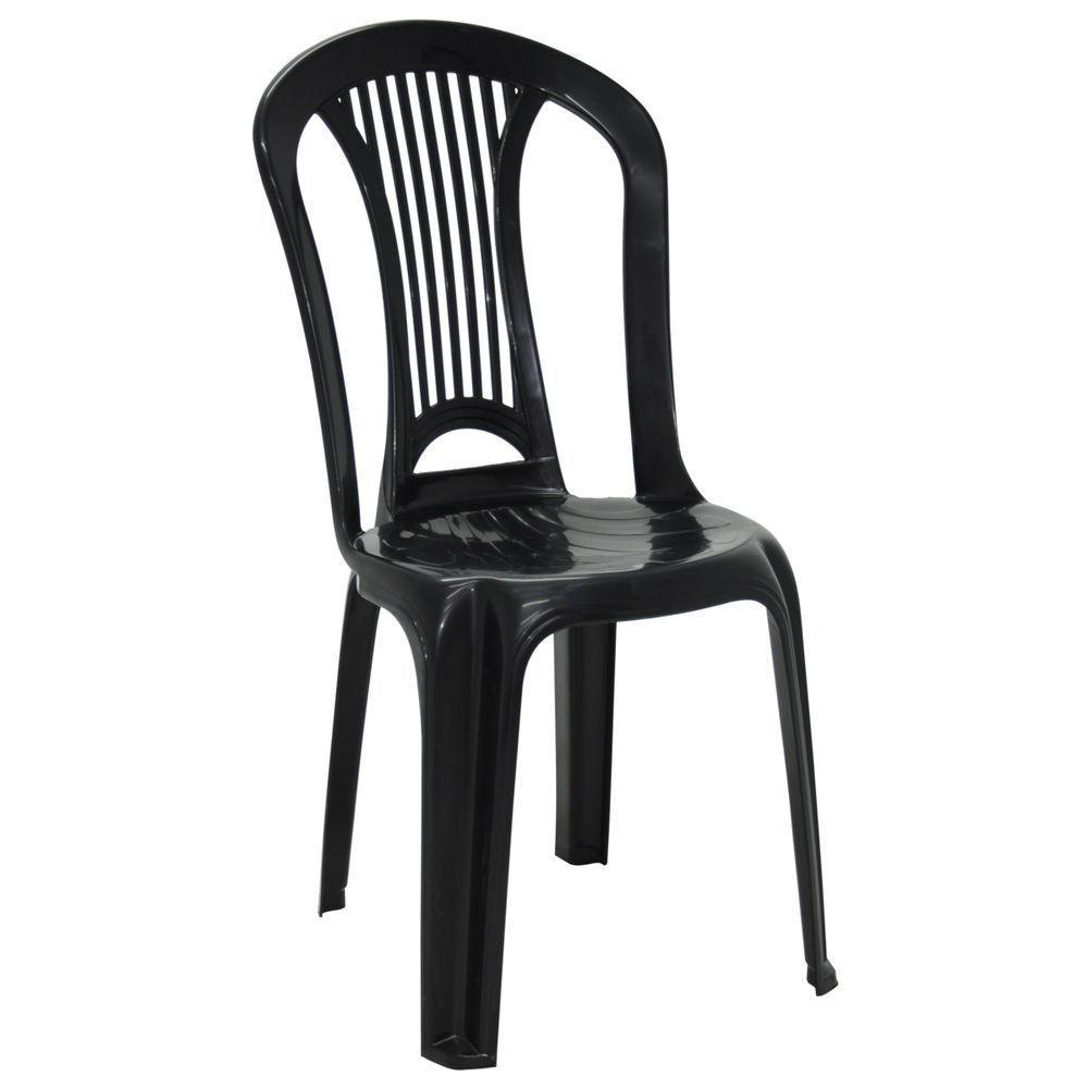 Jogo 4 Cadeiras Bistrô Tramontina Atlântida Em Polipropileno Preto - 5