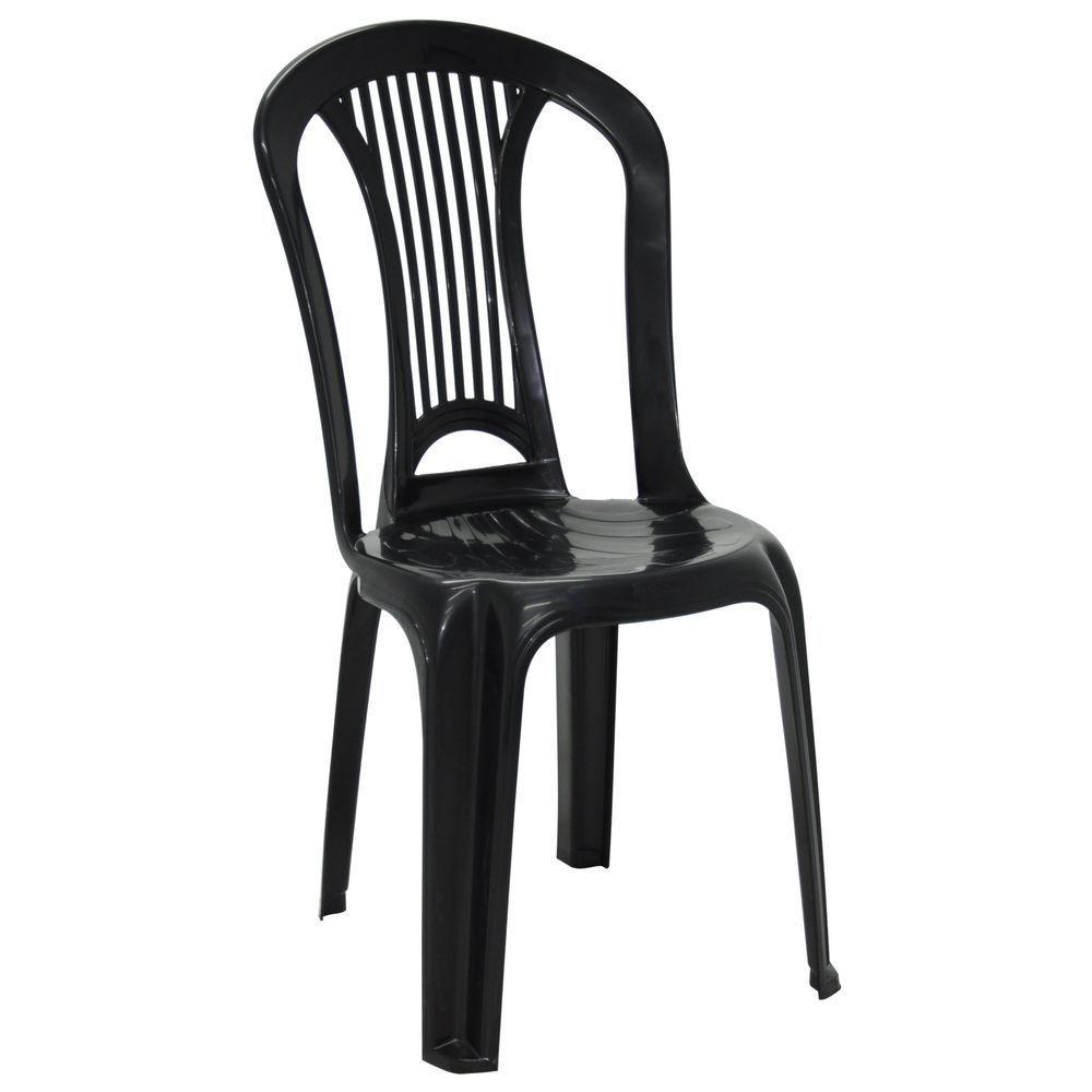 Jogo 4 Cadeiras Bistrô Tramontina Atlântida Em Polipropileno Preto - 9