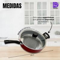 Frigideira Enjoy 20cm Qualidade E Praticidade Com Tampa De Vidro