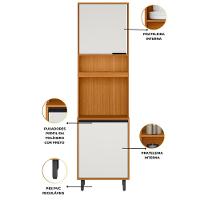 Paneleiro Duplo 2 Portas 220 Cm 12636 Raven Freijo Off White Pln