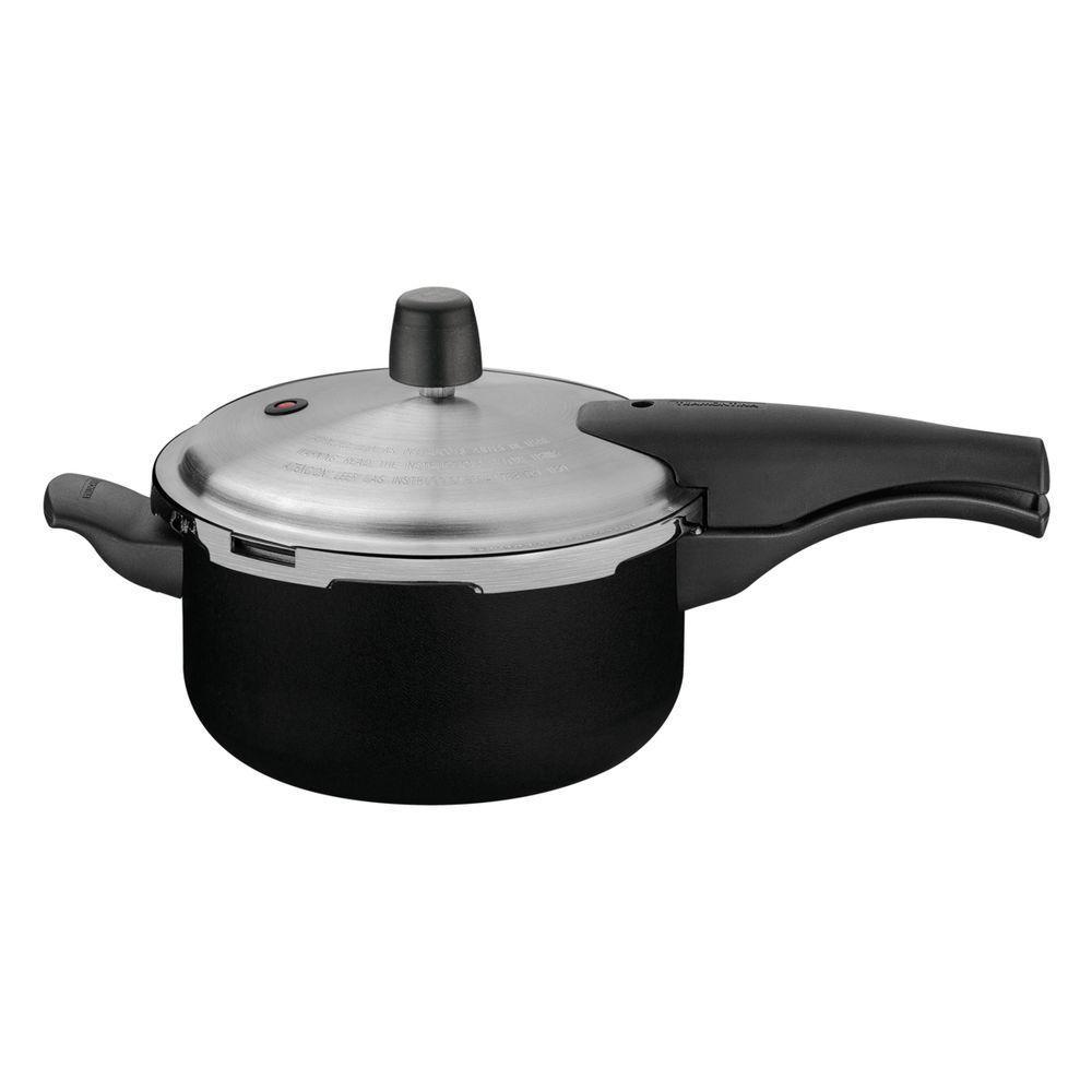 Panela De Pressão Tramontina Vancouver Em Alumínio Com Revestimento Interno E Externo Antiaderente Starflon Max Preto - 1