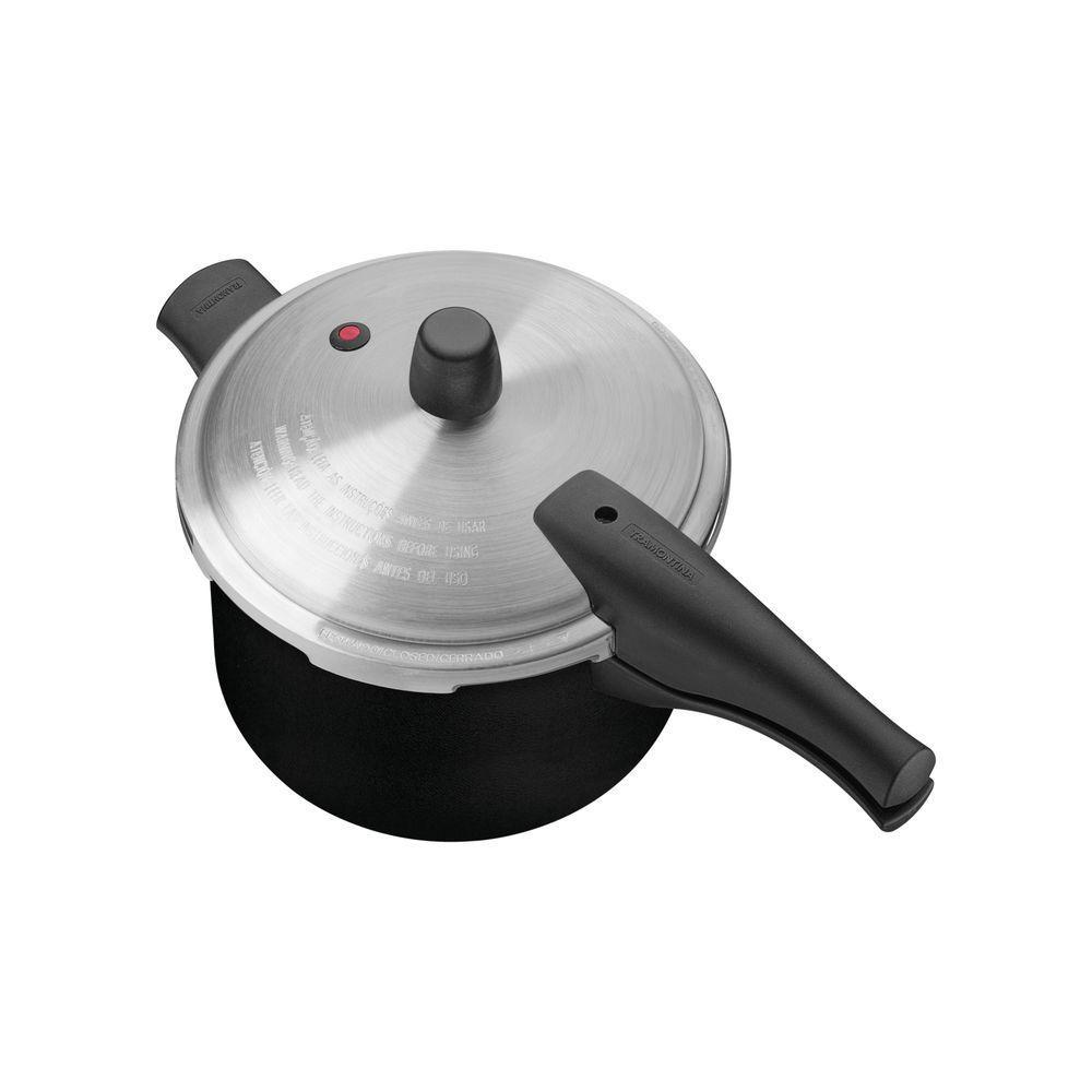 Panela De Pressão Tramontina Vancouver Em Alumínio Com Revestimento Interno E Externo Antiaderente Starflon Max Preto - 2