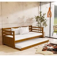 Sofá Cama Solteiro Enjoy Em Madeira - Imbuia - Marrom - 1