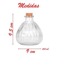 Kit 10 Garrafas De Vidro Com Rolha 250ml - 2