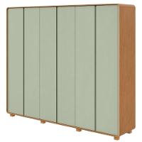 Guarda-roupa Casal 6 Portas Easy Like Com Pés Amendoa Clean/salvia - 5