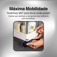 Prateleira Multiuso 4 Andares Com Rodinha Branca