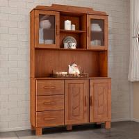 Cristaleira 4 Portas 3 Gavetas Com Aplique 122 Cm 1279 Castanho Milani Store - 2