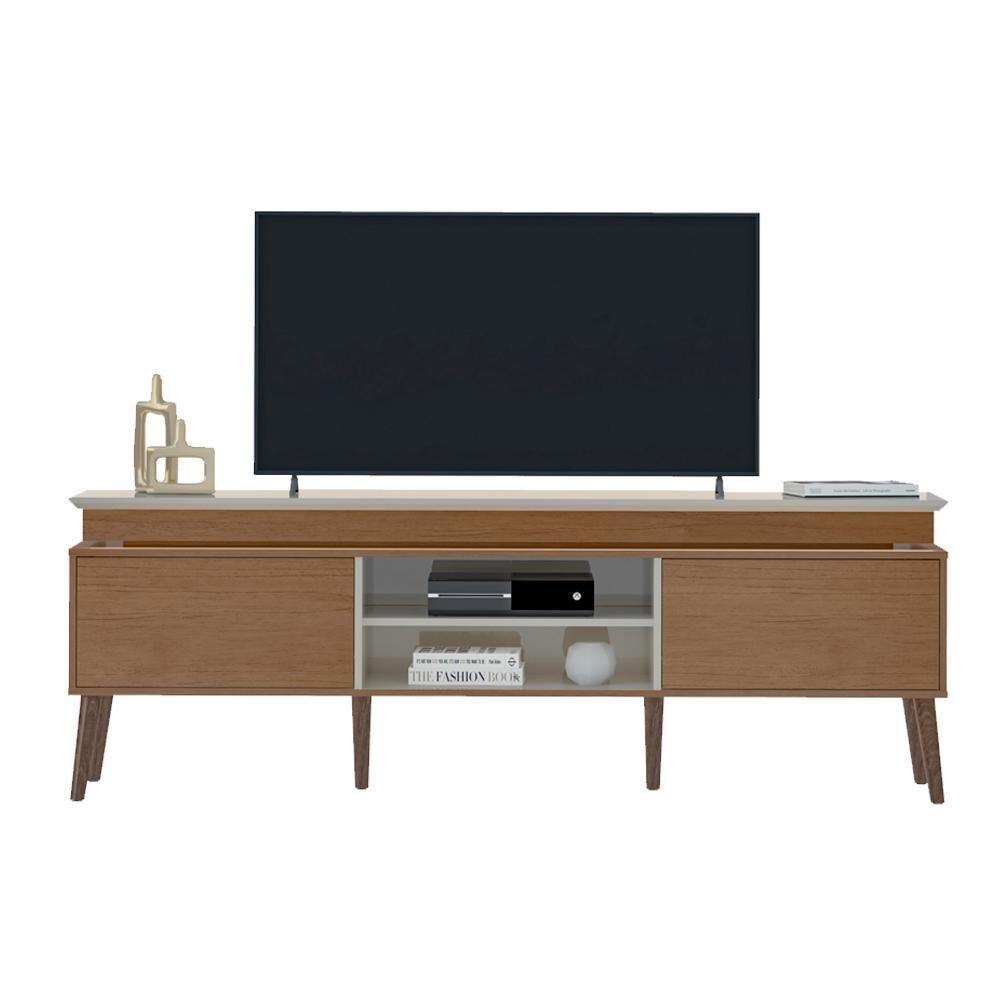 Rack Para Tv 75 Polegadas 2 Portas 180 Cm 4704 Cinamomo Off White Arly - 2