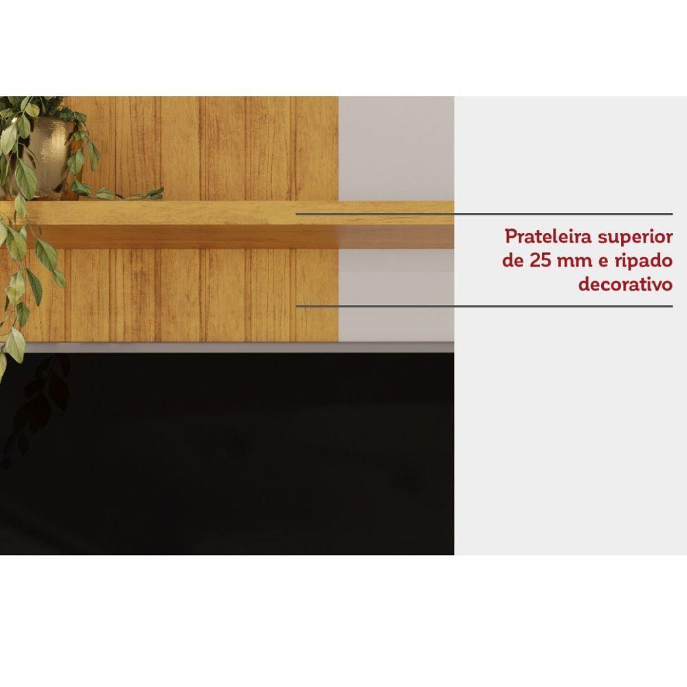 Painel Para Tv Tito Griz E Carvalho Nobre Freijo e off White - 4