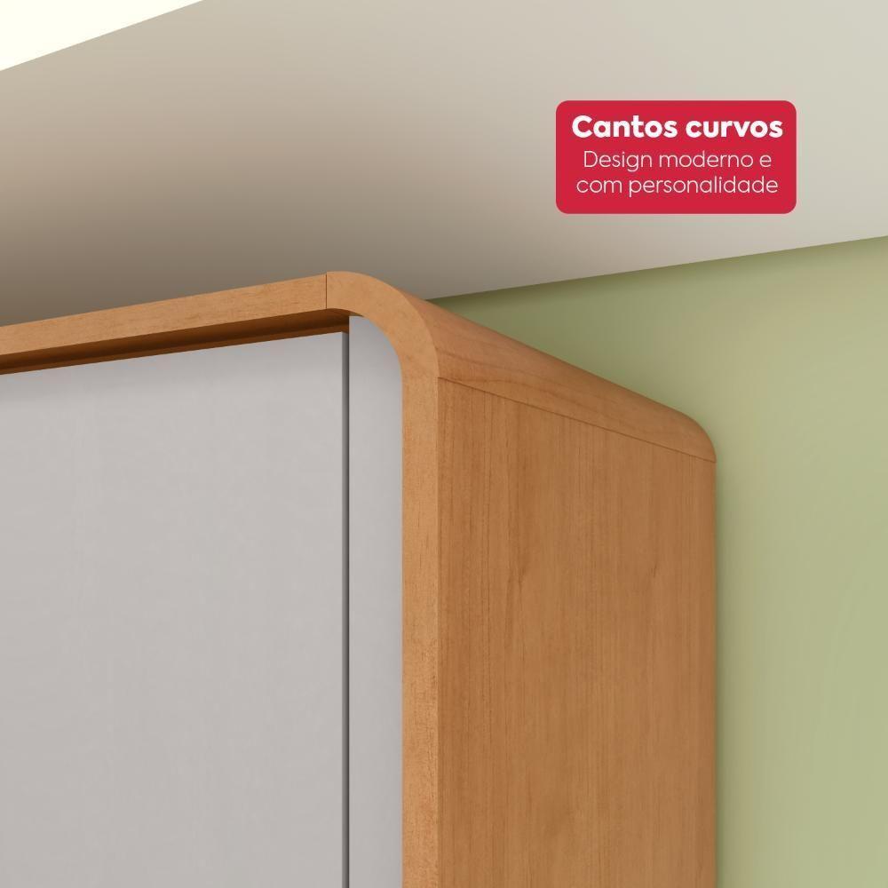 Guarda-roupa Casal 6 Portas Easy Like Com Pés Amendoa Clean/off White - 6
