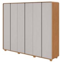 Guarda-roupa Casal 6 Portas Easy Like Com Pés Amendoa Clean/off White - 3