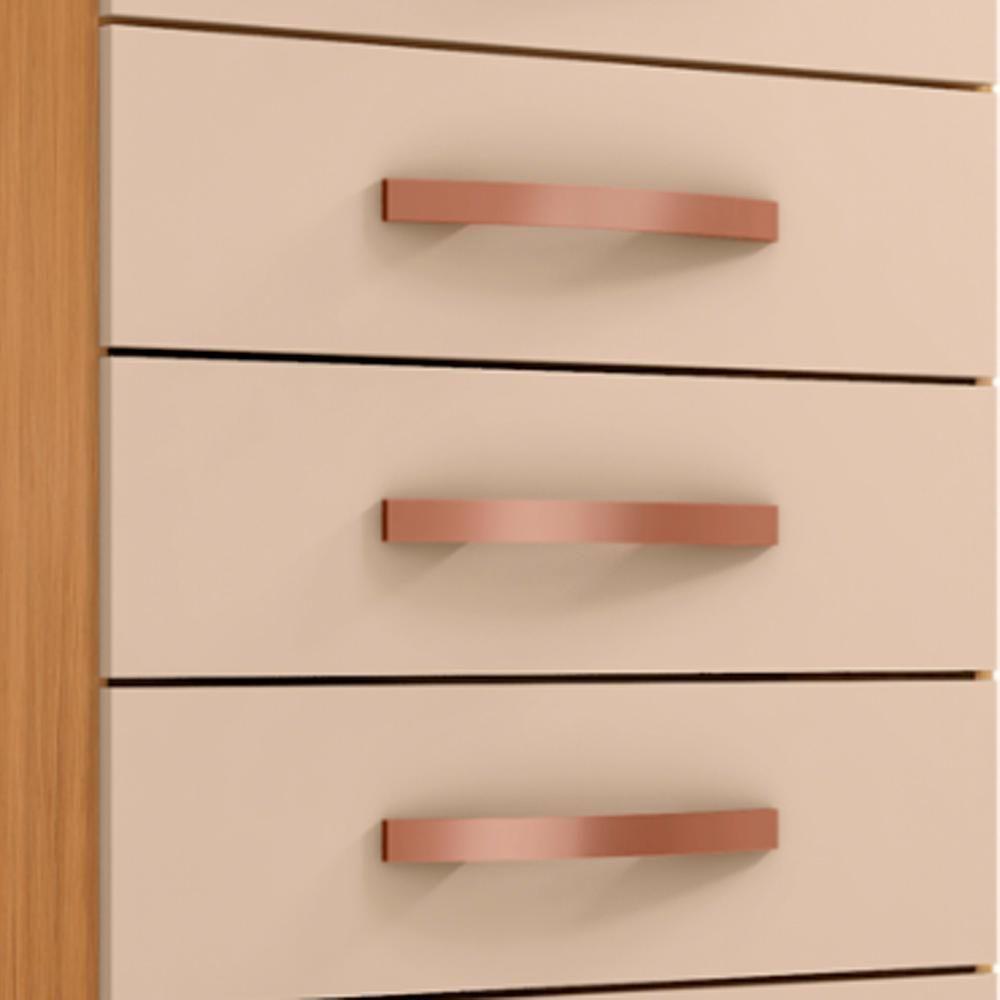 Comoda 5 Gavetas 57 Cm Moden 2259 Carvalho Am Off White Incp - 6