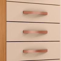 Comoda 5 Gavetas 57 Cm Moden 2259 Carvalho Am Off White Incp - 6