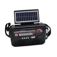 Radio Caixa De Som Placa Solar Bluetooth Lanterna Camping Portatil Emergencia Am Fm Usb Sd Retro Recarregavel Bivolt - 6