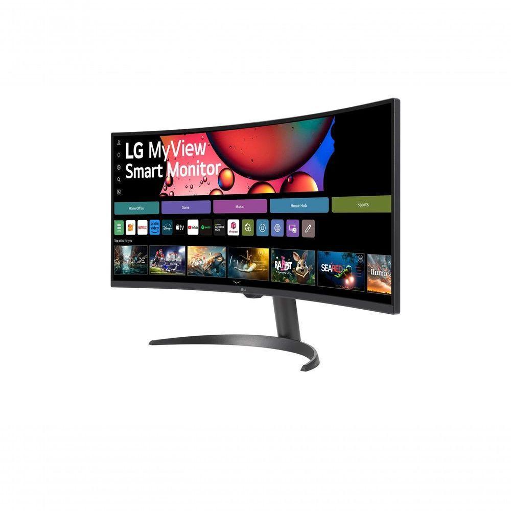 Monitor LG Myview Smart 34SR60QC-B Tela Curva 34" QuadHD 2K 21:9 WebOS Air Play Screen Share Bluetooth ThinQ Home - 8