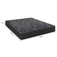 Cama Box Baú Casal 138 Tecido Sintético Preto Com Colchão Lisboa Bello Box Espuma D28 Preto - 2
